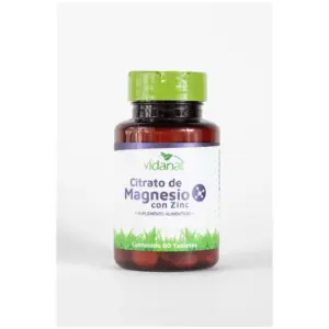 Citrato de Magnesio con Zinc de Vidanat | 60 Tabletas