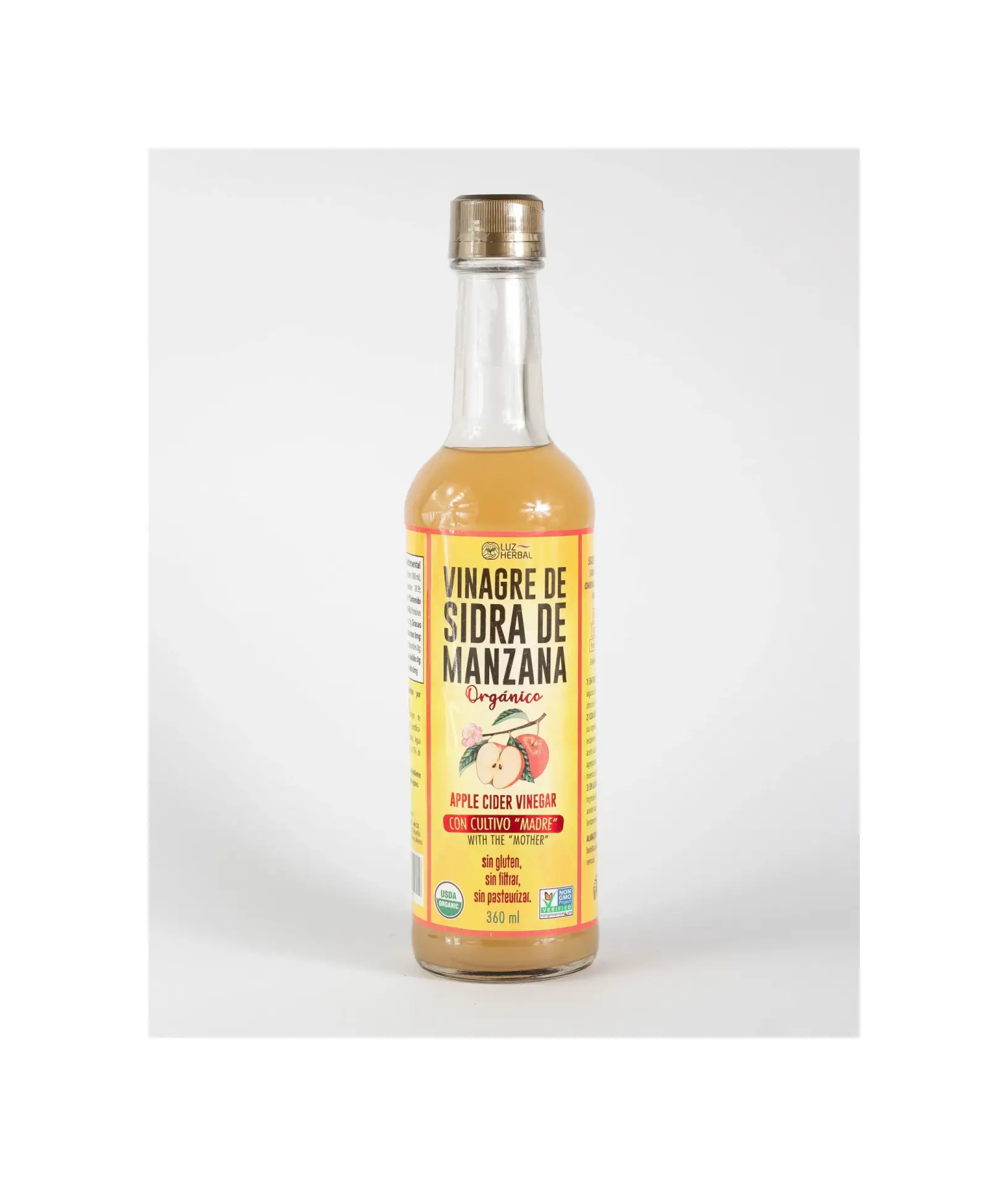 Vinagre de Sidra de Manzana Orgánico de Luz Herbal